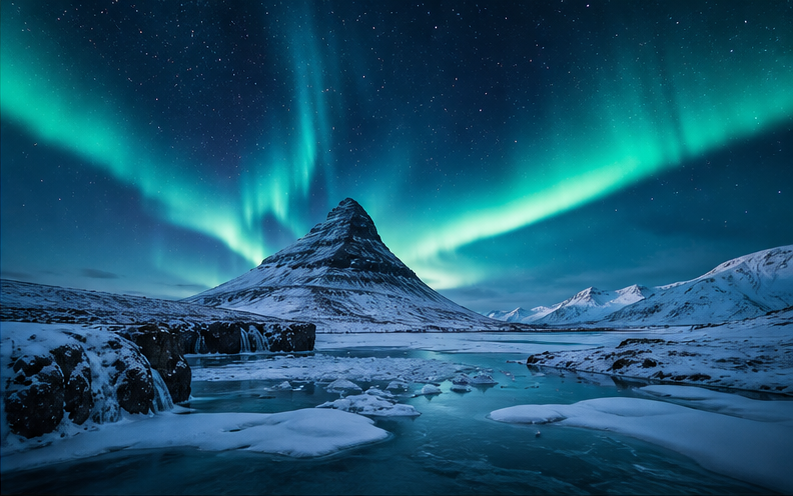 Nordlichtstimmung über Island