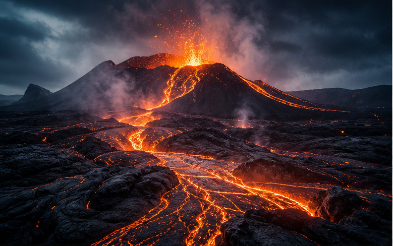 Vulkanlandschaft in Island